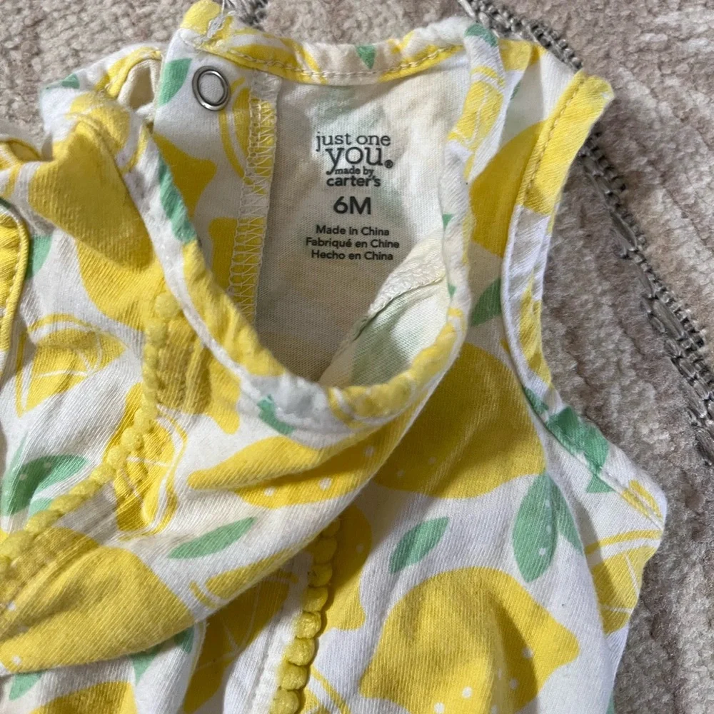 ⭐️ 5/$25⭐️ Carter's Yellow and Green Jumpsuit Romper 6M